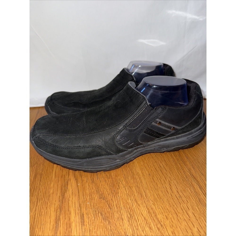 Skechers Black leather loafers Men Size 11